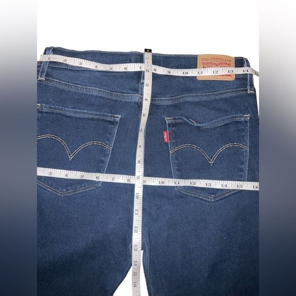 Levi Strauss 720 High Rise Super Skinny Crop Jeans Women's Size 29 Dark Blue - Picture 12 of 14